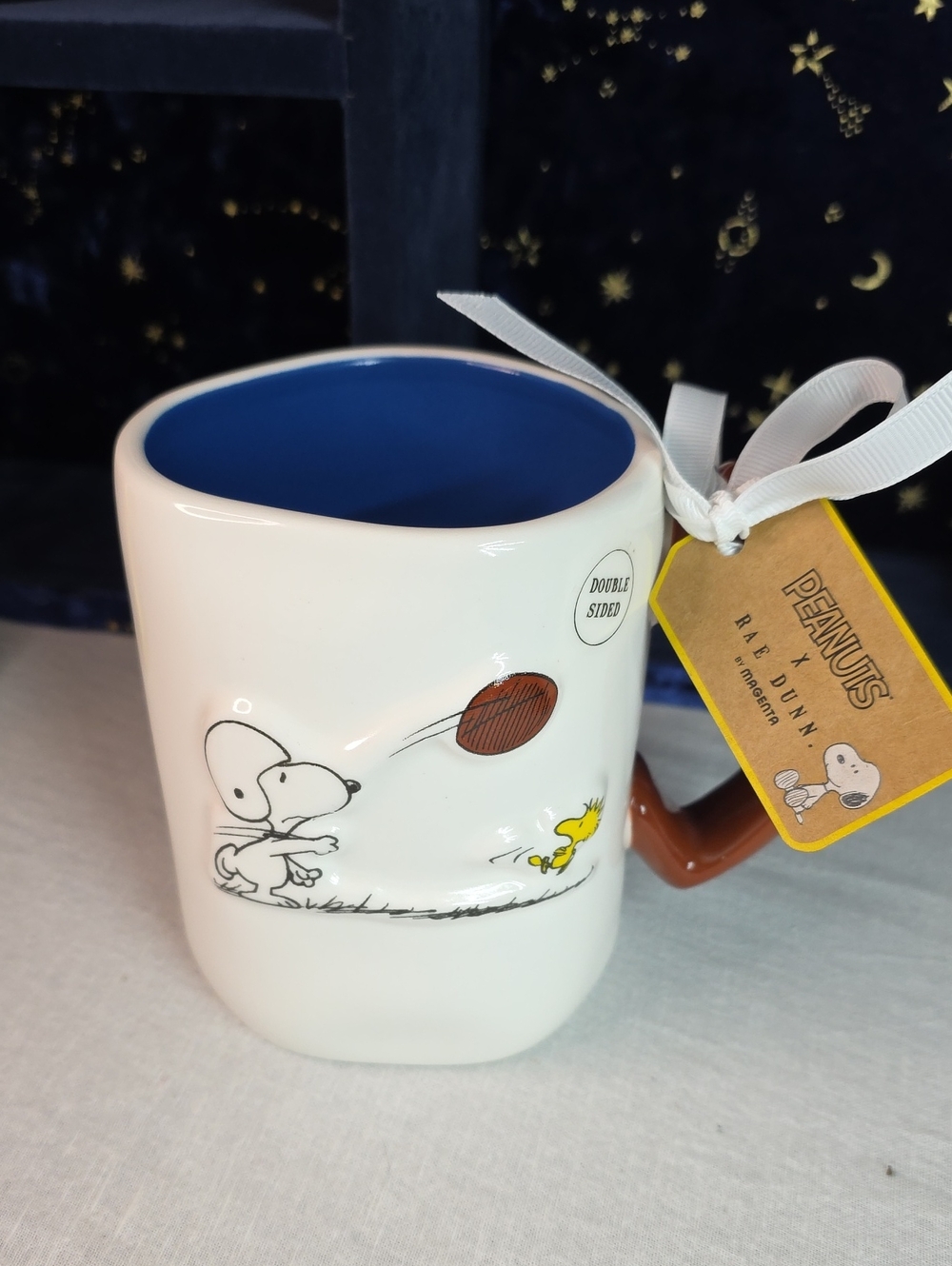 Snoopy & Woodstock x Rae Dunn  Double Sided Football Mug